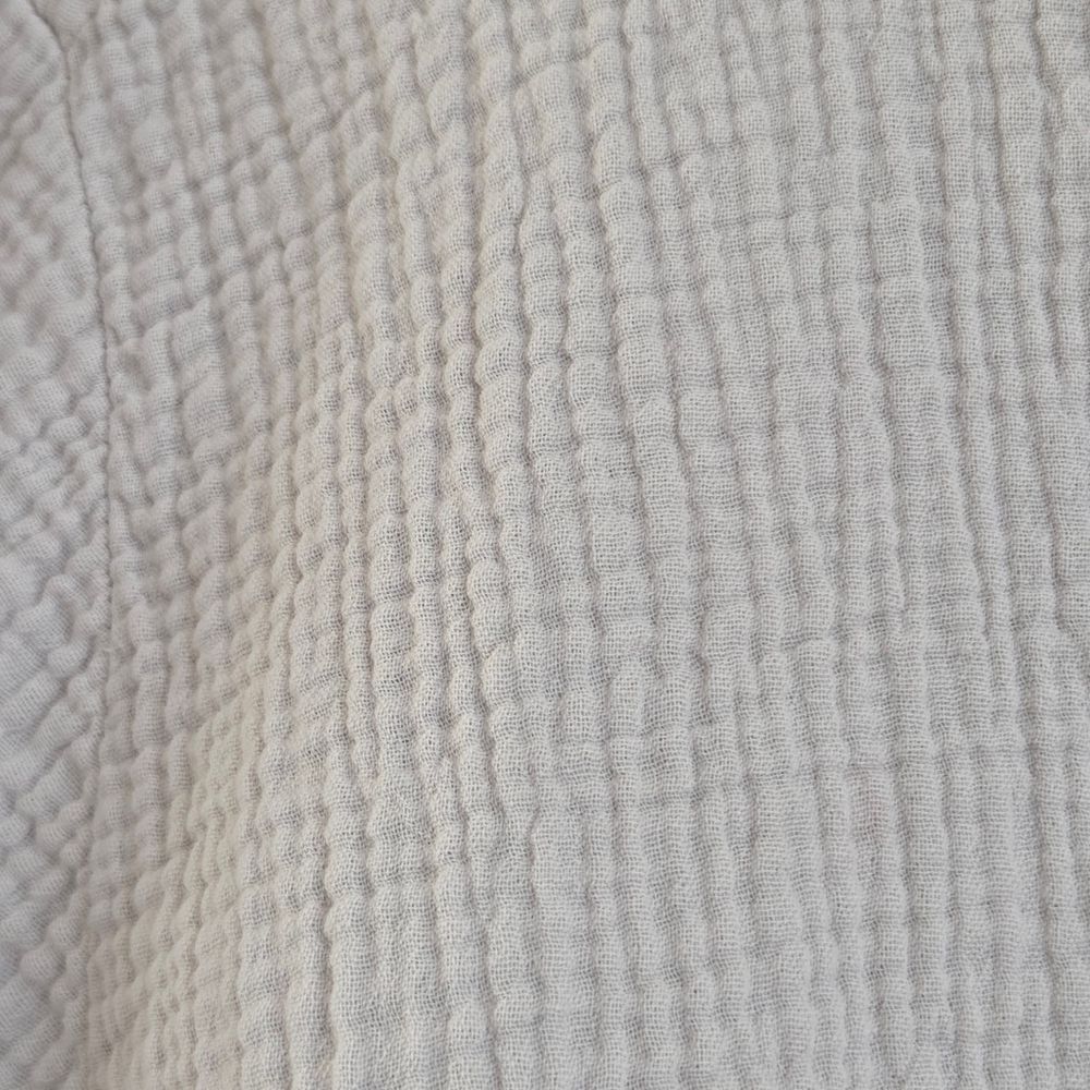 Italian Made Gauze Cotton Blouse Baggy Shirt Natural Neutral Beige One Size L - Picture 15 of 15